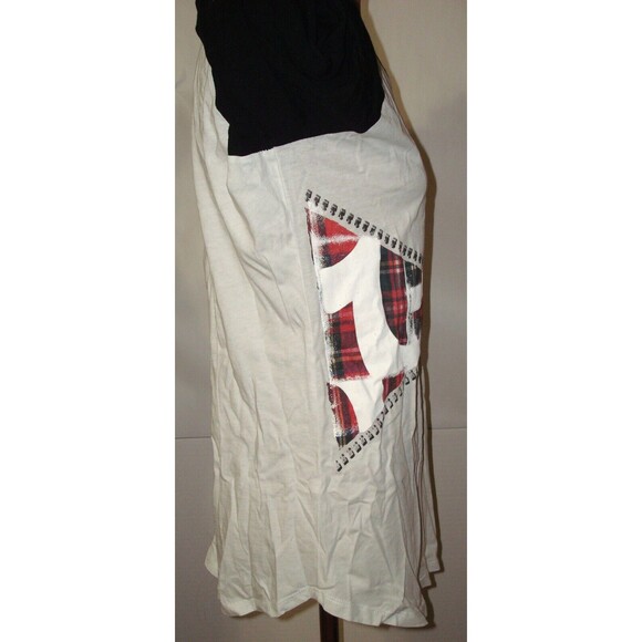 New Womens Designer True Religion Jeans Raglan USA Tee Shirt Top Logo M White NW - Picture 3 of 4